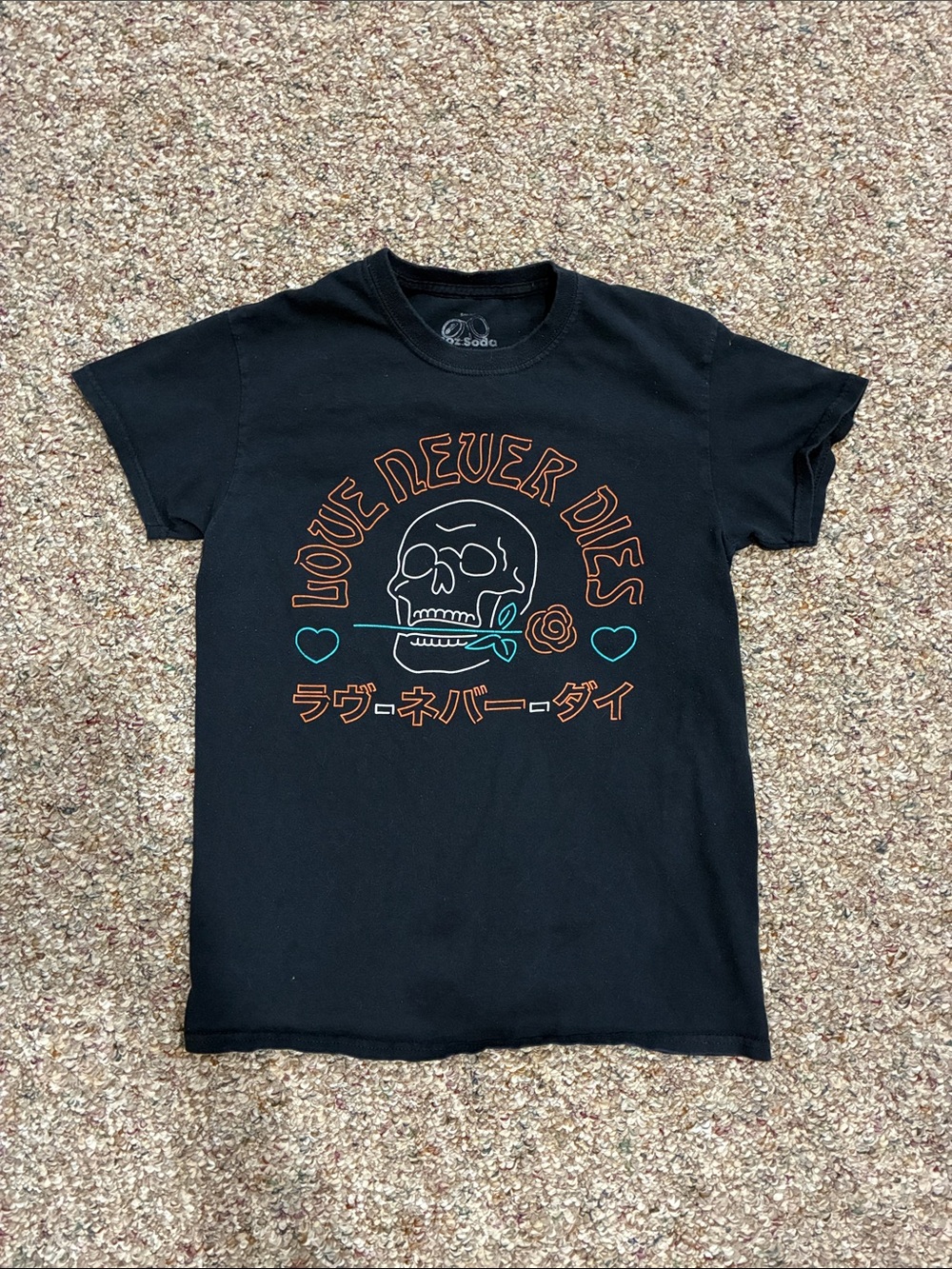 3/$10 Love Never Dies Black Graphic Tee